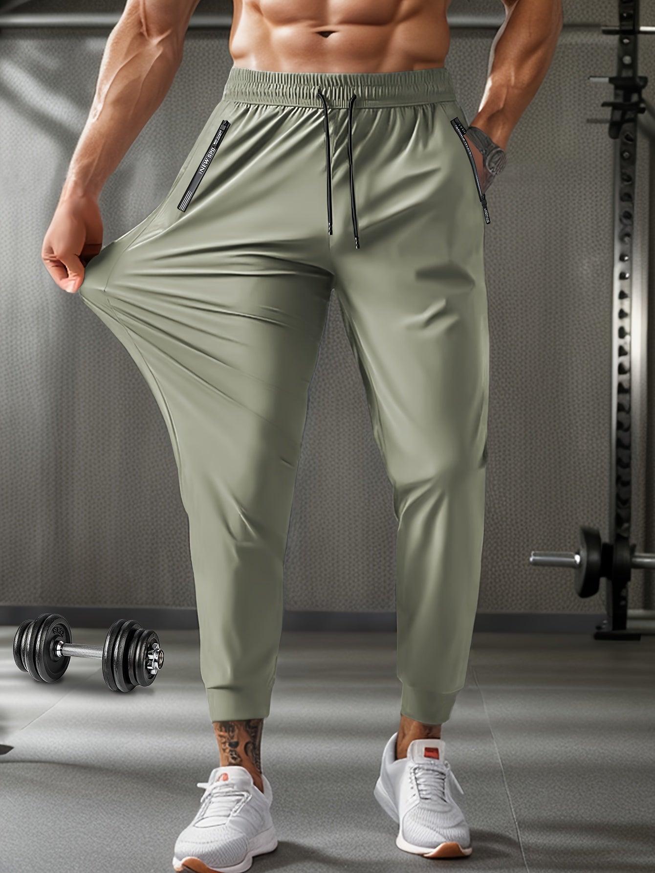 Lässige Sporthose für Herren mit Reißverschlusstaschen
