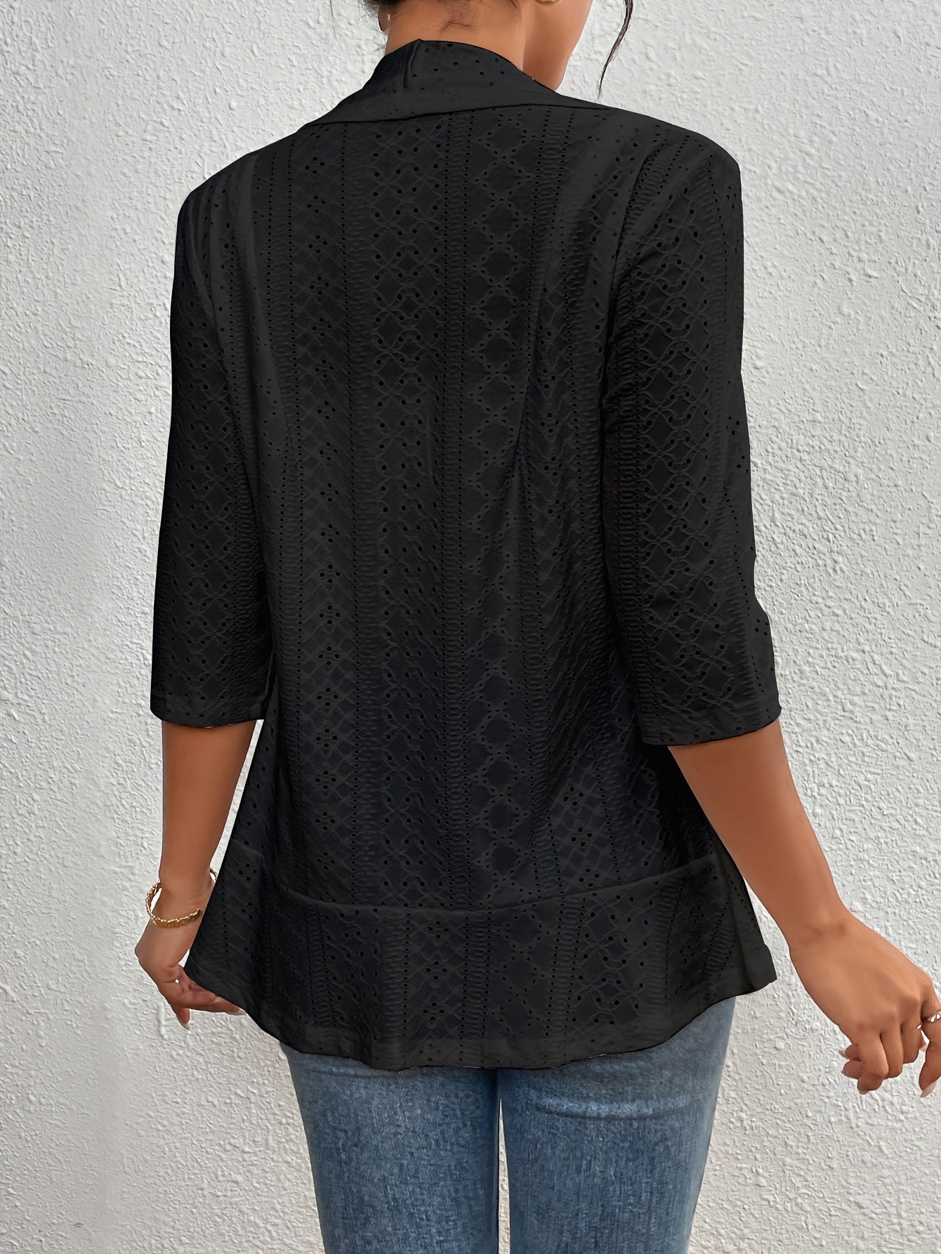 Elegante Strickjacke mit offener Vorderseite für Damen