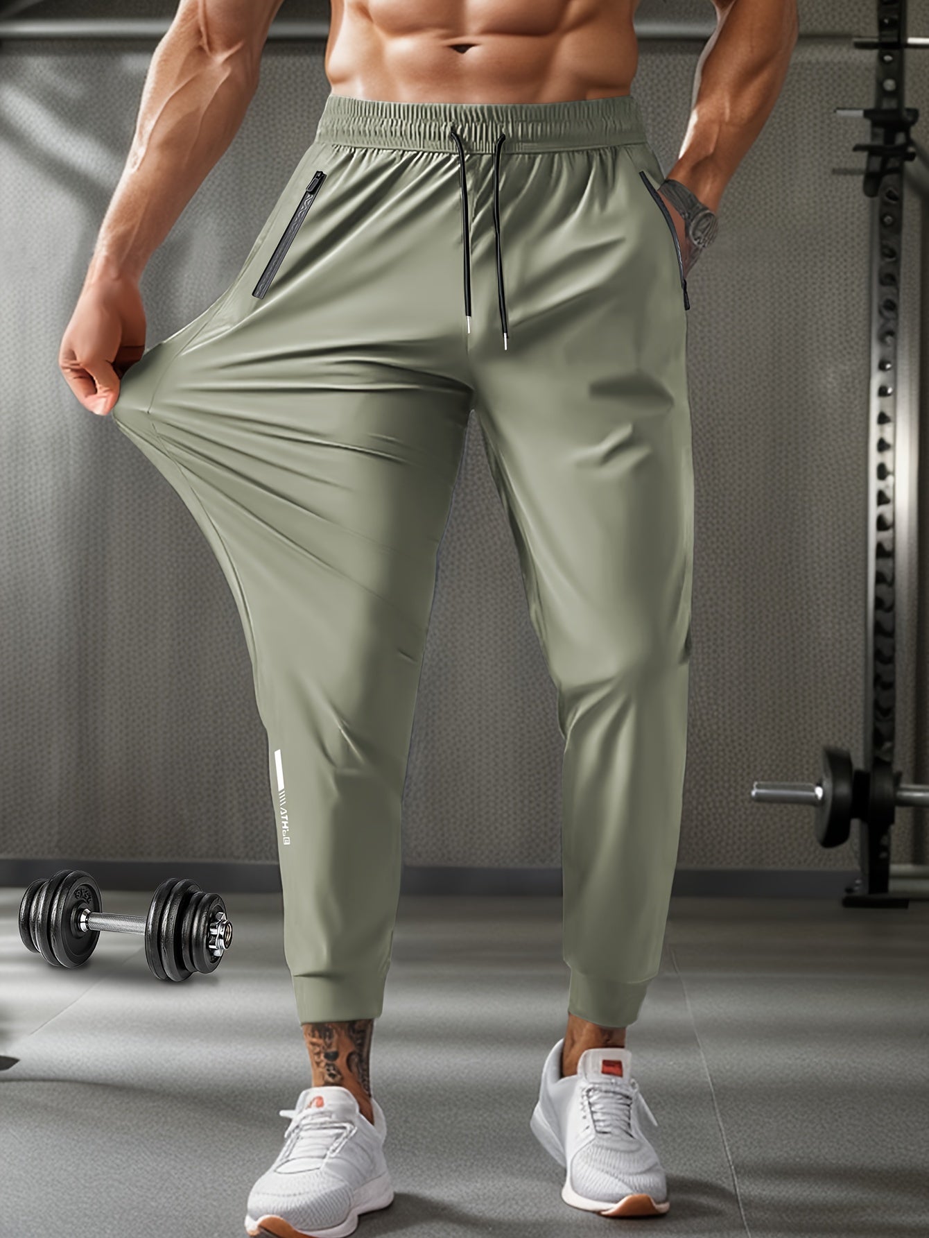 Lässige Sporthose für Herren mit Reißverschlusstaschen