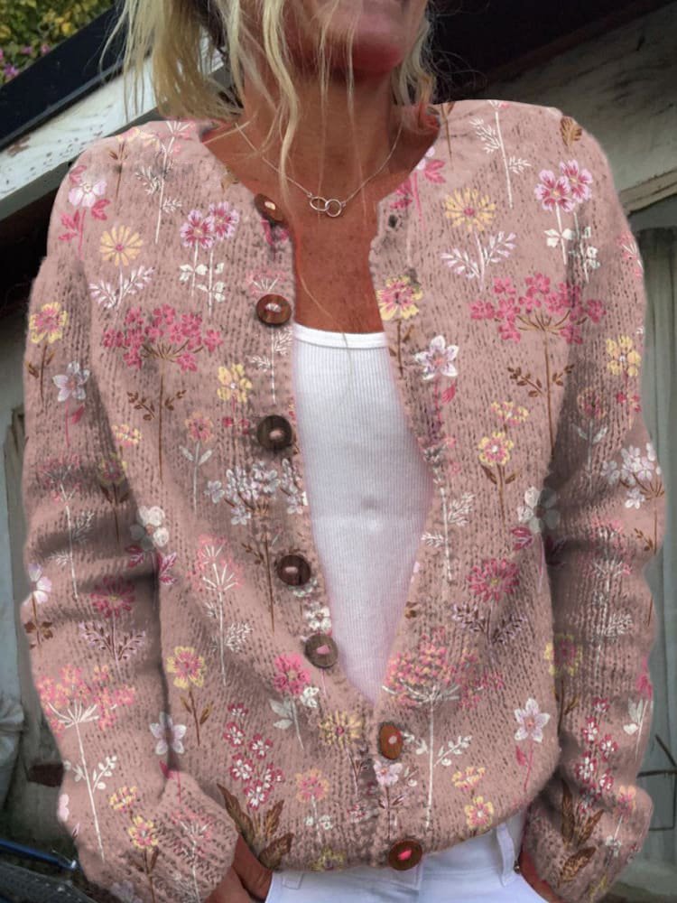 Daisy Schicker Geblümter Cardigan für Damen