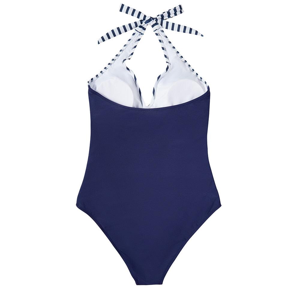Elegantes Badeanzug mit tiefem Ausschnitt für Damen