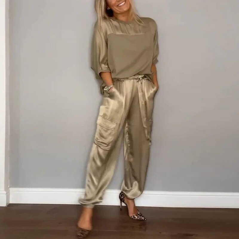 Stilvolles Bequemes Zweiteiliges Set für Damen