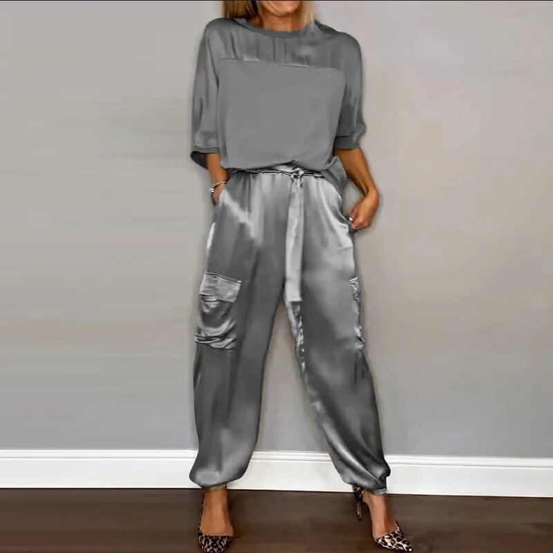 Stilvolles Bequemes Zweiteiliges Set für Damen
