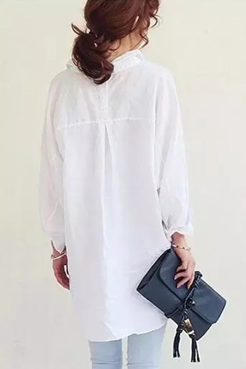Lockeres Leinen-Shirt für Damen