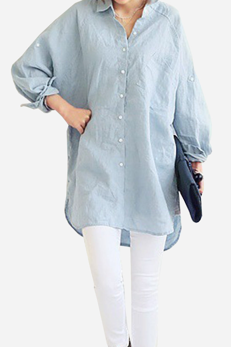 Lockeres Leinen-Shirt für Damen