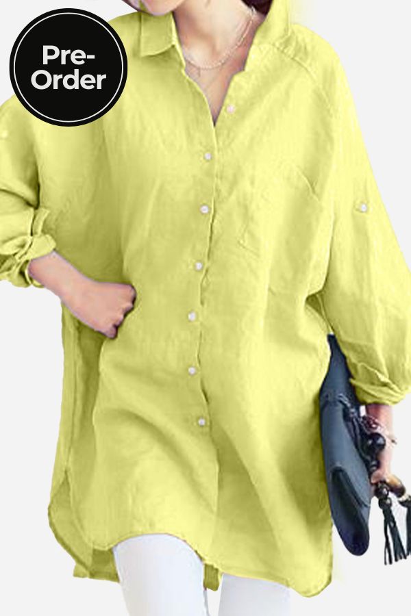Lockeres Leinen-Shirt für Damen