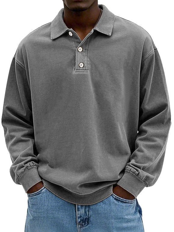 Lorenzo Langarm Poloshirt für Männer mit Stil