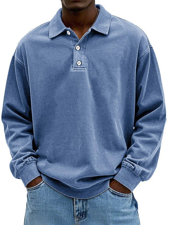 Lorenzo Langarm Poloshirt für Männer mit Stil
